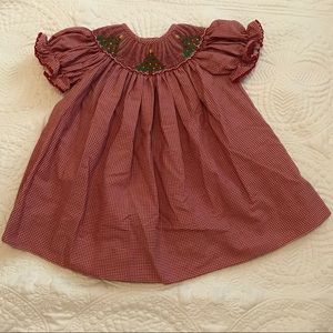 EUC.  6m Silly Goose Smocked Christmas Dress.